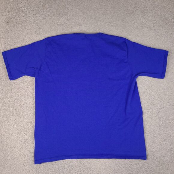 Vintage Champion Shirt Men's 2XL Blue Spell Out Felt Script Sports 90s - Picture 11 of 12